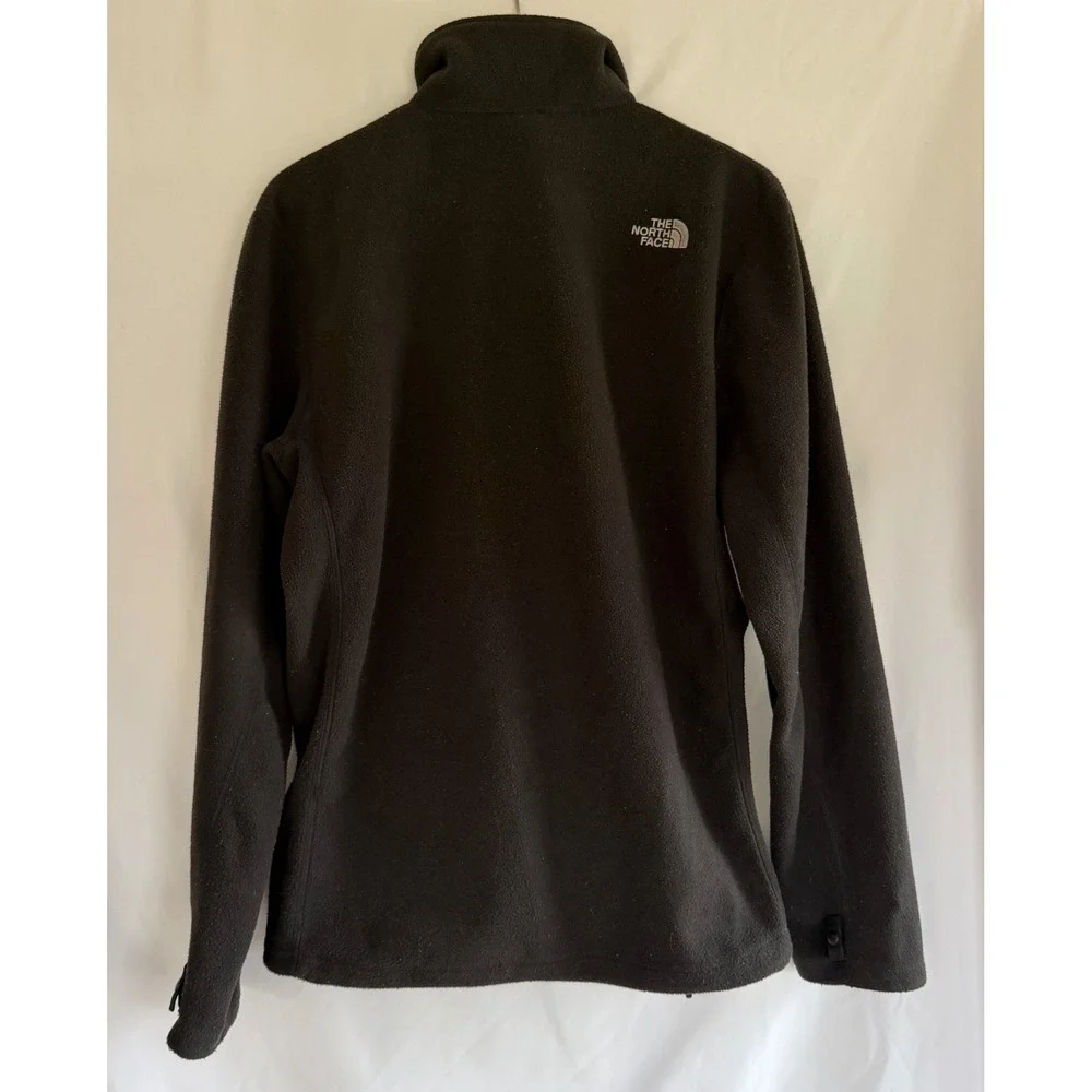 The North Face Mens Full Zip Fleece Jacket Black Mock Neck Size‎ Medium M
